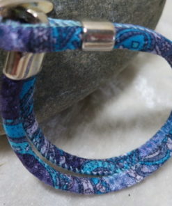 cord bracelet in blue lateral